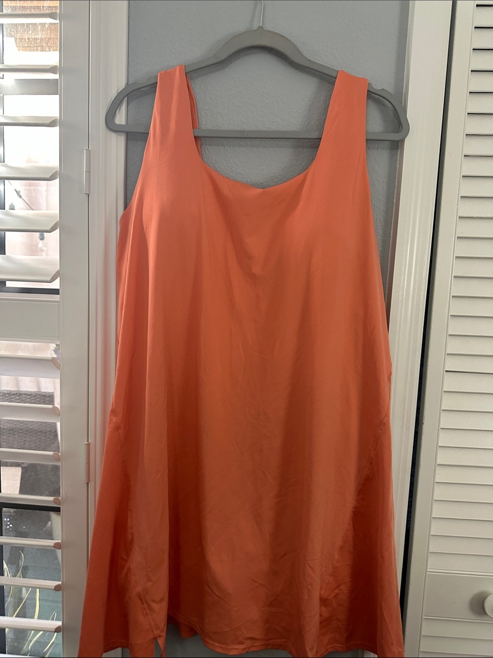 Simple Sleeveless A-Line Dress in Coral